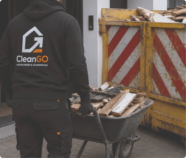 CleanGo voert materiaal af tijdens een leeghaling