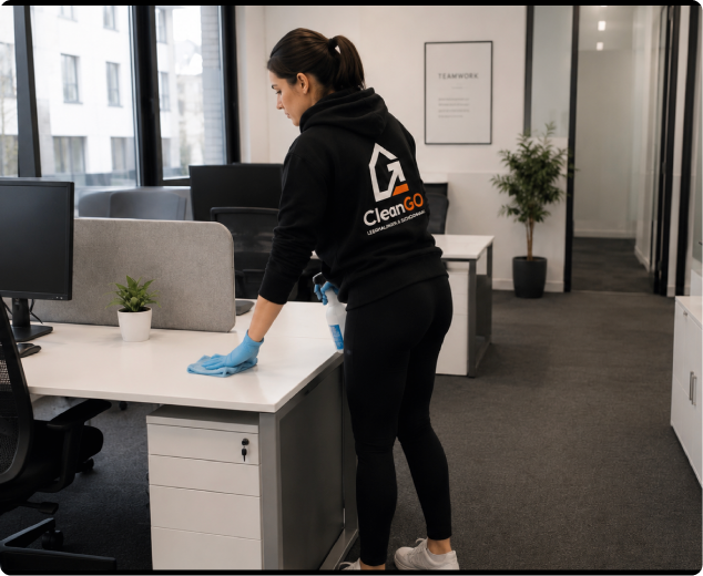 CleanGo maakt een werkplek schoon
